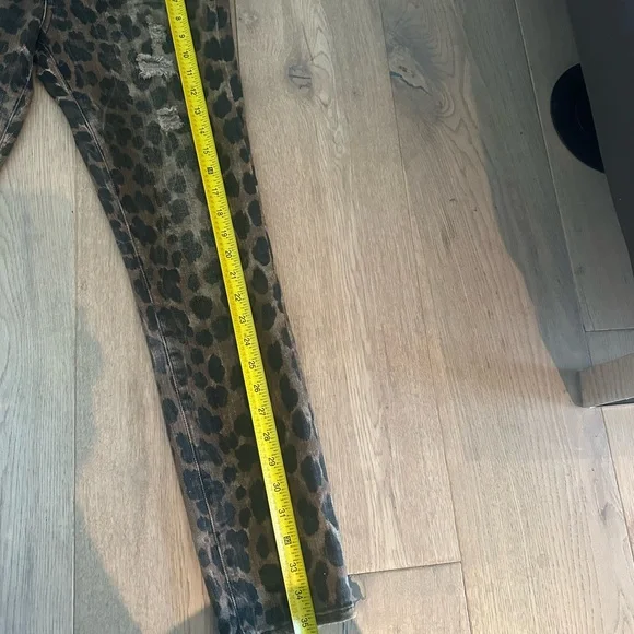 Leopard Print Women's R13 Edgy Rustic Jeans - Picture 4 of 10